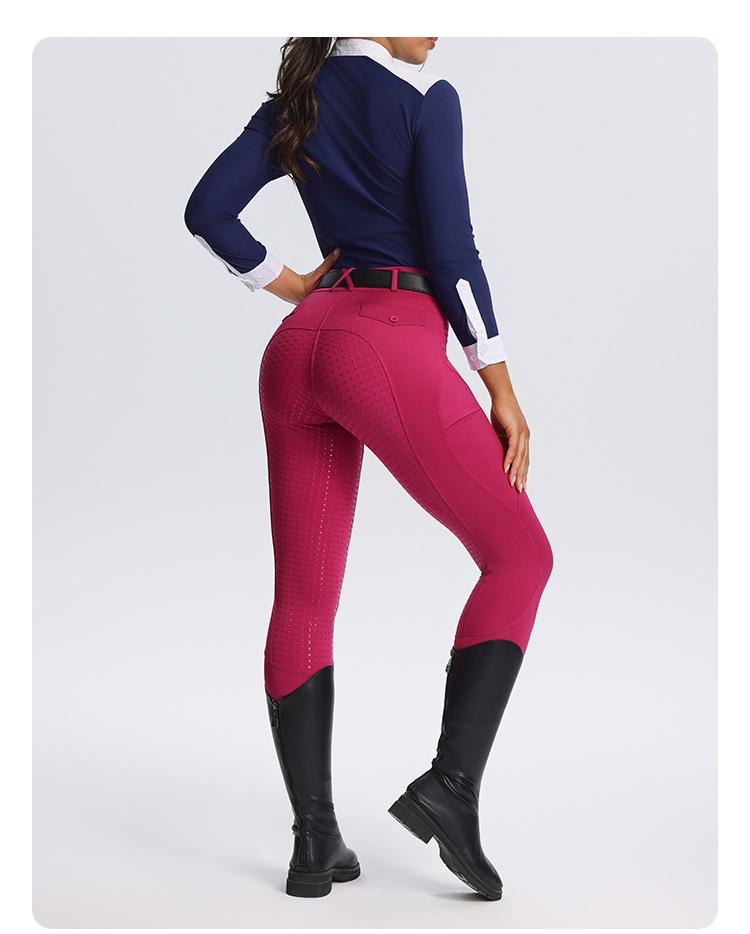 Unisex Non-Slip Silicone Full Seat Equestrian Breeches for Professional Horse Riding