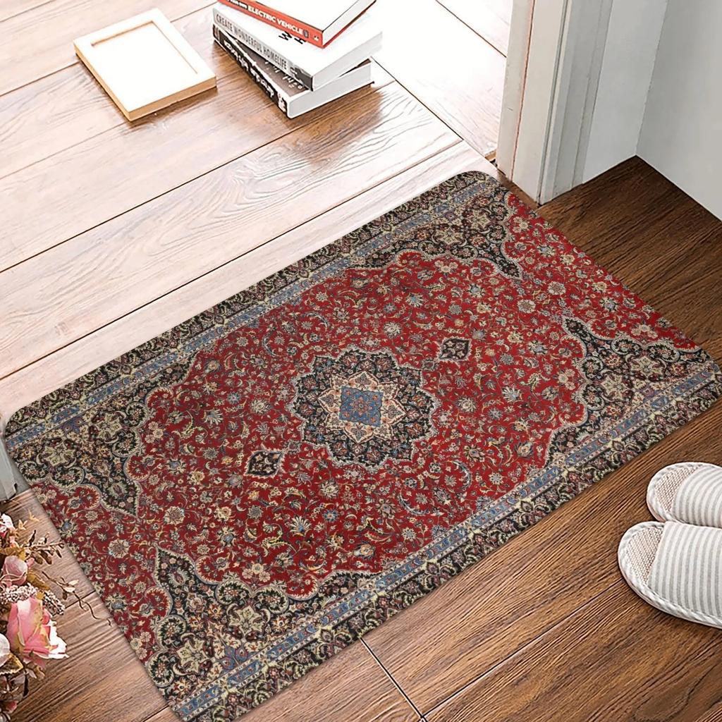 Retro Moroccan Style Carpet Front Door Floor Entrance Non Slip Floor Mat Ethnic Art Kitchen Bathroom Door Mat Bathroom Carpet
