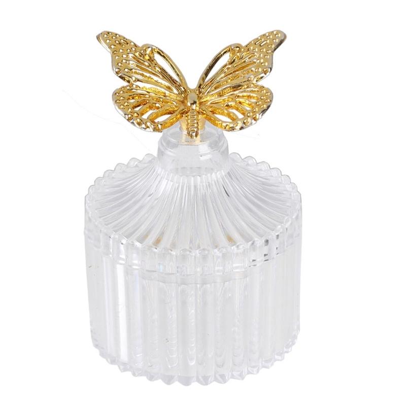Crystal Plastic Candy Container 3D Gold Silver Butterflies For Event Tabletop Decoration