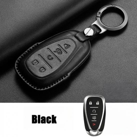 Genuine Leather Car Key Fob Case Cover For Chevrolet Malibu Camaro Cruze Equinox