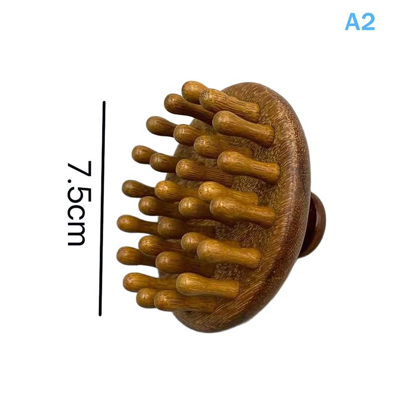 Multi-Functional Wood Therapy Massage Comb Scalp Head Massager Natural Wood Circular Tooth Guasha Tool Scraping Body Massager