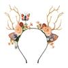 Christmas Luminous Reindeer Antler Headband Glowing Hair Hoop Xmas Party Prop Navidad New Year Gift Hair Accessories Decor