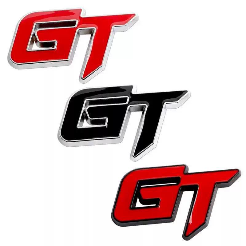 3D Metal GT Car Emblem and Creative Side Sticker Set