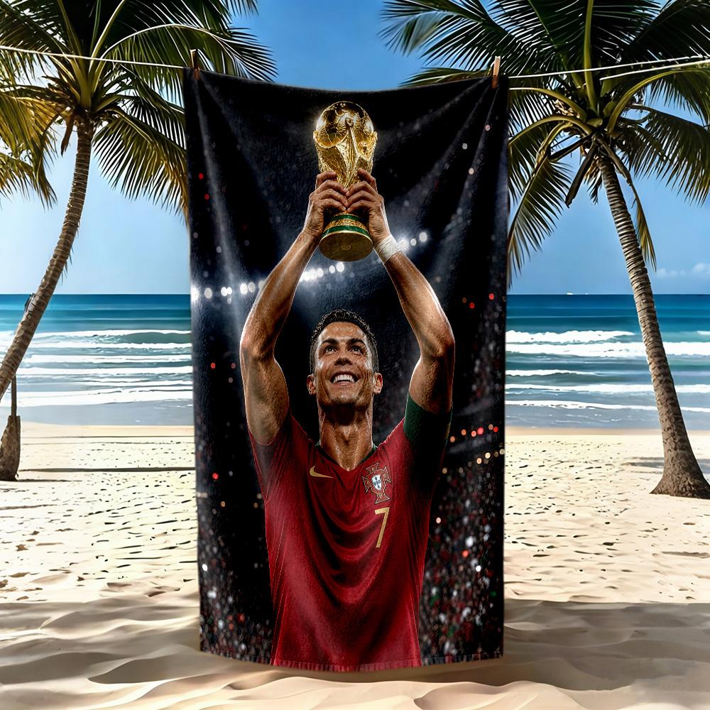 Cristiano Ronaldo Beach Towel Quickdry Soft Microfiber Comfortable Lightweight