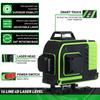 16 Line Laser Level Green Laser Level Line 4D Self-Leveling 360 Horizontal Vertical Cross Super Powerful Laser Level Remote Control 4000mAh Battery