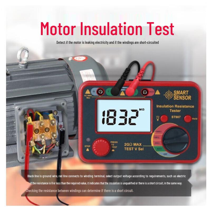 CEM ST907 Digital Handheld Insulation Resistance Tester (1000V) (CN Version)