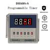 DH48S-S Timer LCD Display Time Control DC12V 24V AC220V Time Switch 0.1s-990h Repeat Cycle SPDT Time Relay Programmable Delay