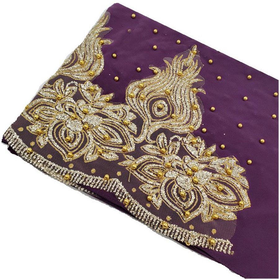 Premium Chiffon Hijabs Scarf Shimmer Gold Glitters Beads Hijab for Muslim Woman Head Scarf Shawl Wrap Lightweight