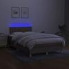 Maison Exclusive - Sommier à lattes de lit avec matelas LED Taupe 120x200 cm Tissu