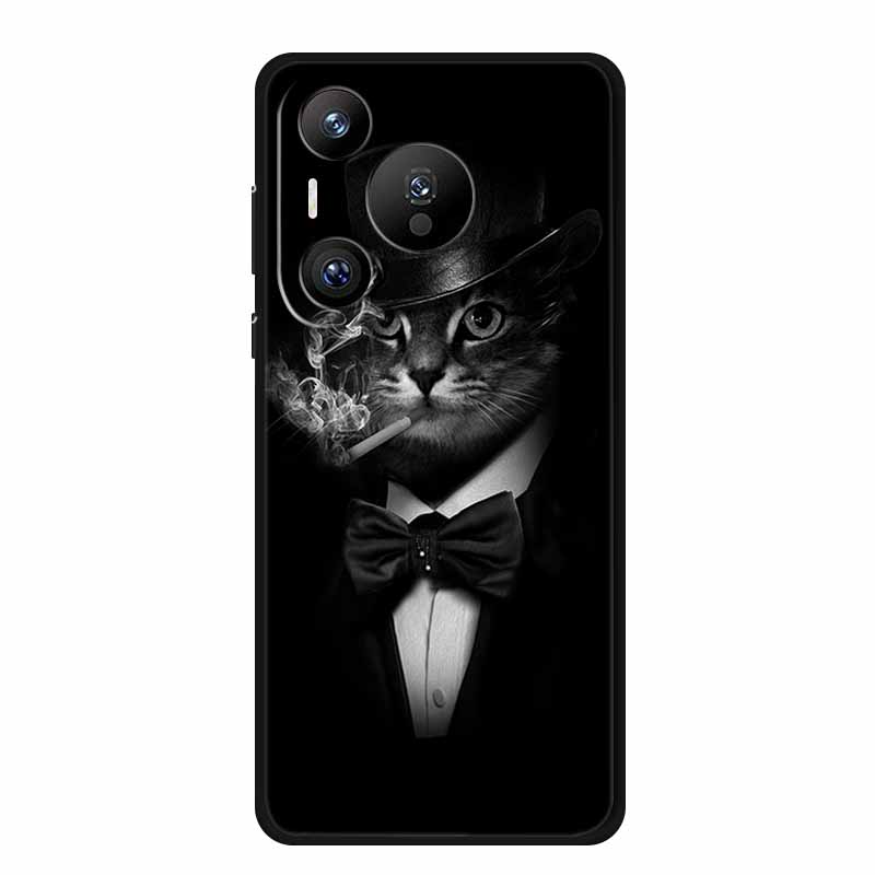 For Huawei Pura 70 Pro Case Pura70 Pro Plus Coque Black Silicone Soft Back Cover For Huawei Pura 70 Ultra Phone Case Funda Shell