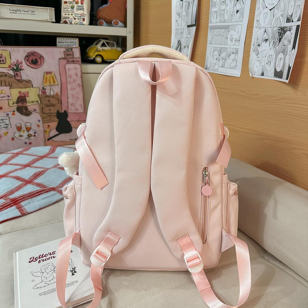 Schoolbag Schoolbag Junior High School Girls Backpack 1011 New High Value College Style High School Students Multi-compartment Burden Reduction