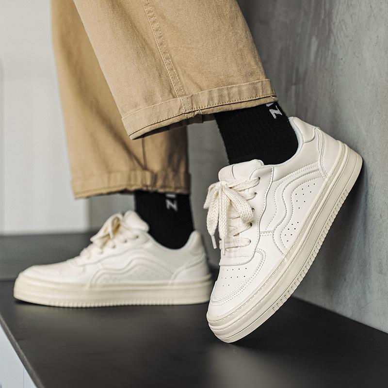 Board shoes 22 new low-top casual leather shoes punched and breathable sports niche hip-hop hip-hop shoes