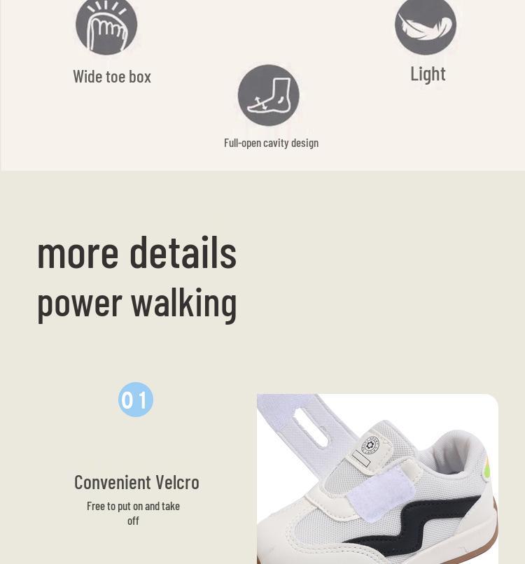 Baby Walking Shoes with Magic Tape, Soft Sole, Breathable Mesh for Spring and Autumn, Non-Slip Unisex Sneakers for Toddlers