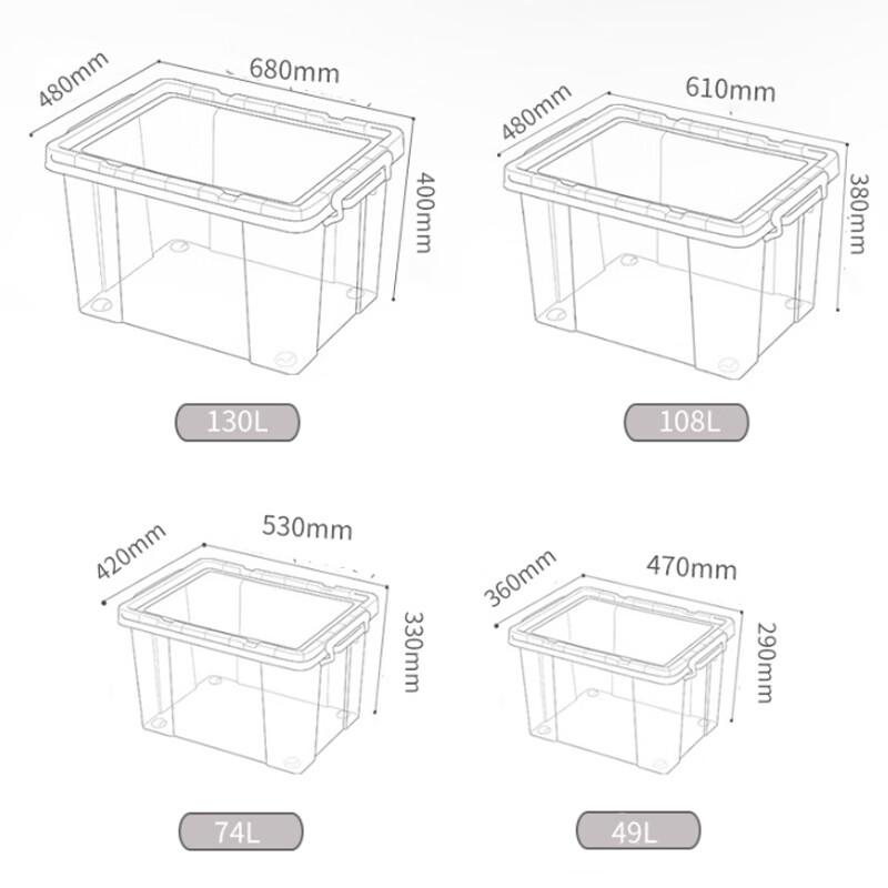 Yuzhuxun Household Plastic Storage Box