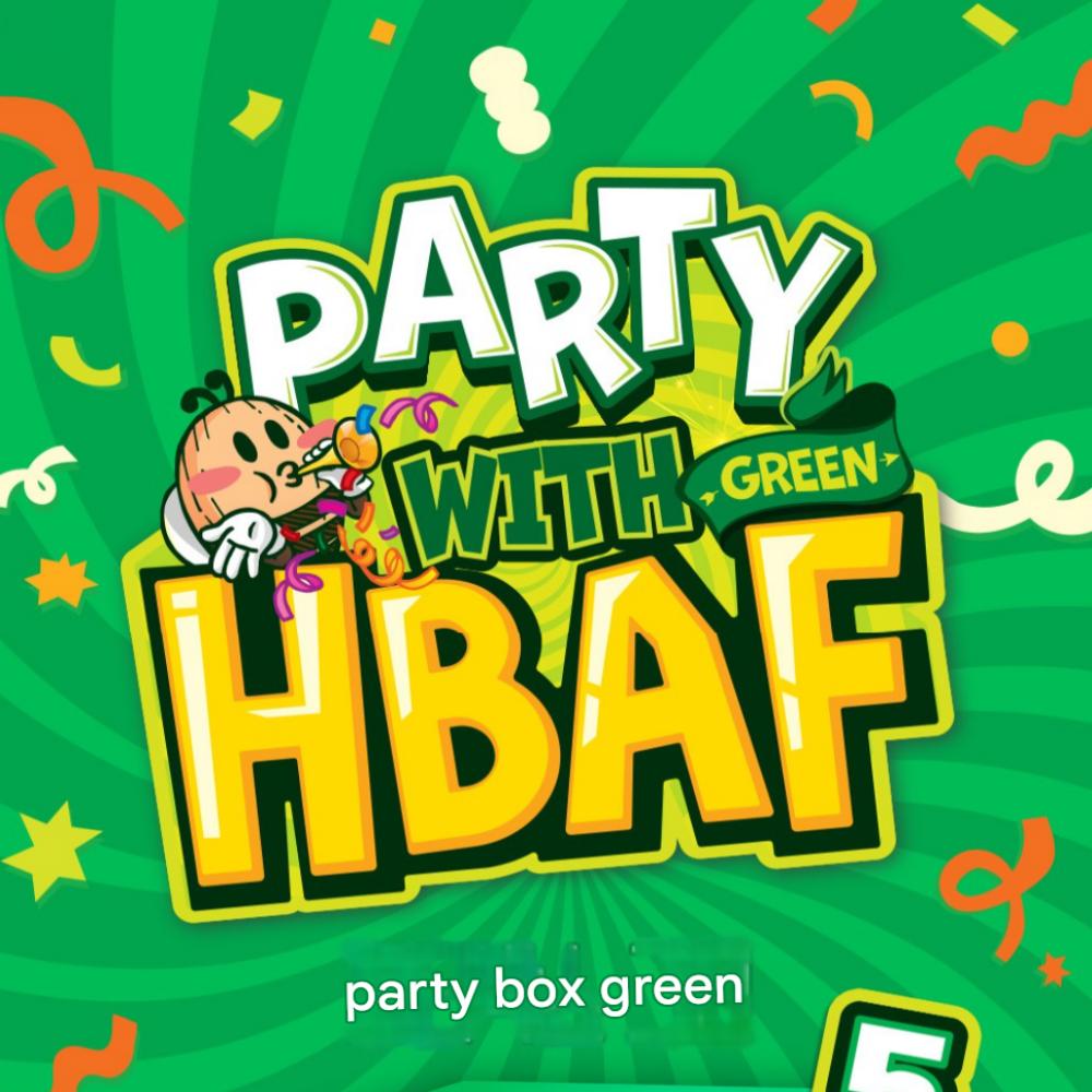HBAF Mini Party Box Green 20g - 5 Types X 5 Packs, 1 Box (500g)
