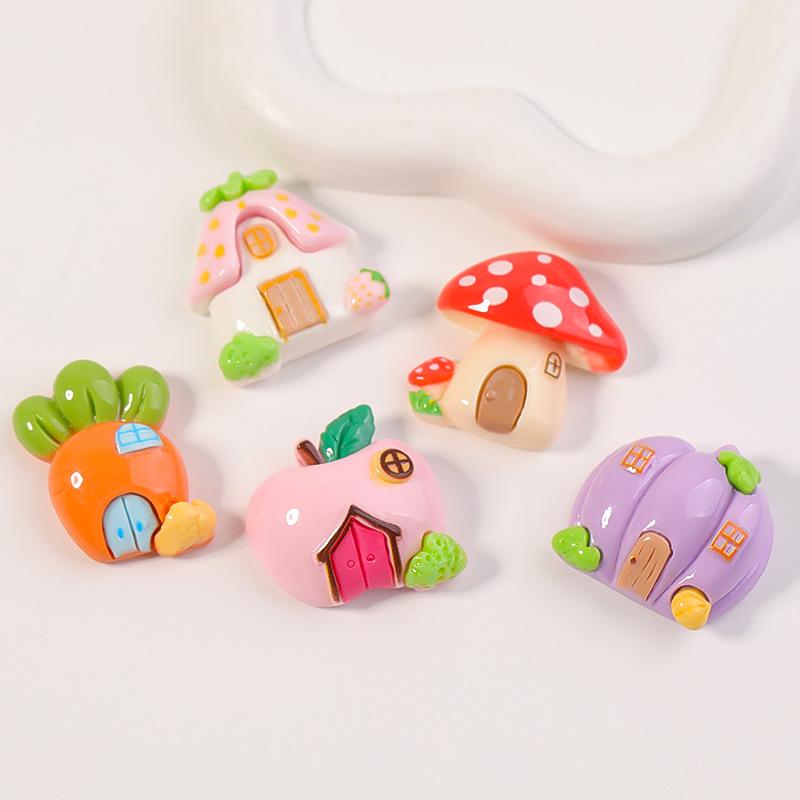 Resin DIY Jewelry Accessories: Fairy Tale Cottage Cream Glue Phone Case, Magnet, Keychain.