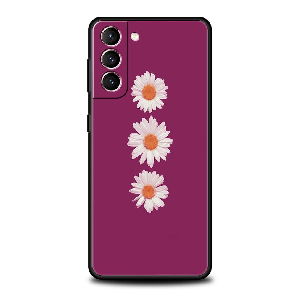

Чехол для телефона Samsung Galaxy S26 S25 S24 S23 S22 S20 S21 FE Ultra Plus S25 Edge 5G Мягкий ТПУ Модный Свежий Цветок Маленькой Ромашки Samsung S26Ultra