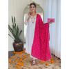 Women's White BSY Viscose Embroidered Straight Kurta with BSY Viscose Pant And Silk Blend Laced Dupatta Sets Full Iner