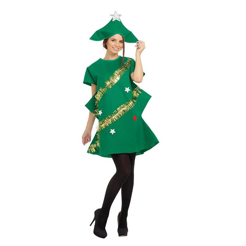 Cozy Christmas Tree Couple Costume Set For Festive Holiday Celebrations In Soft Corduroy
