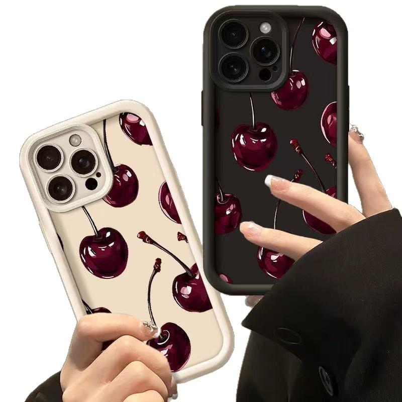 Cherry Design Phone Case for iPhone Pro Models - Japanese, Korean, European, American Style