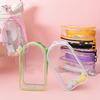 19cm Transparent Doll Stroller Bag - Fashionable, Waterproof PVC, Dustproof, Display Bag for Blind Box Dolls.