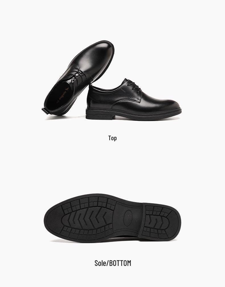 Red Dragonfly Men's 2025 Leather Derby Shoes - Genuine Leather Formal Business Suit Shoes