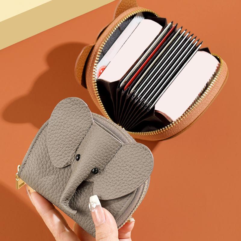 Pu Leather Baby Elephant Coin Purse Women'S Bag Pendant Creative Card Holder Storage Lipstick Envelope Zipper Money Bag