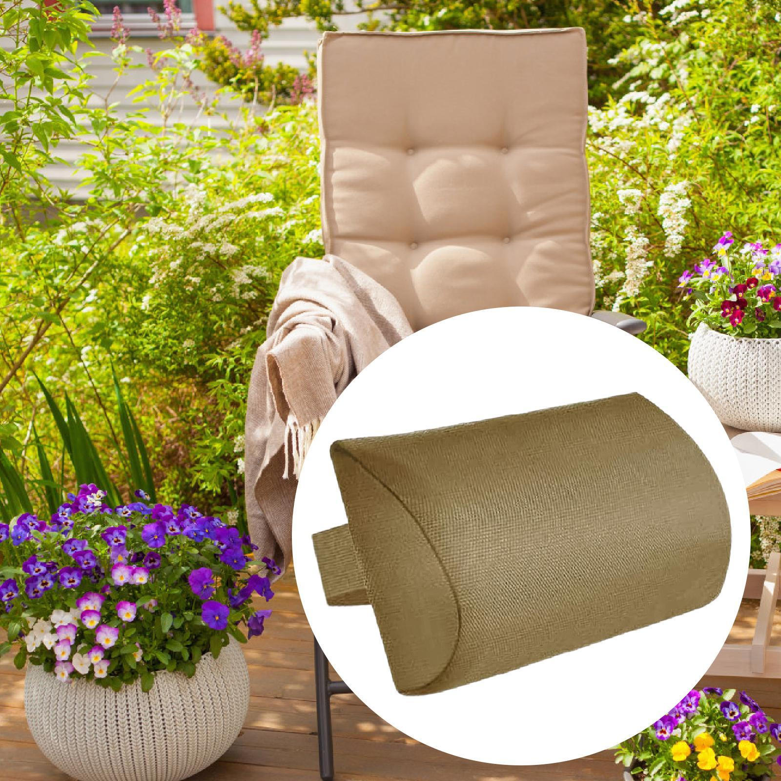 Подушка для головы шезлонга Подушка для шеи Подголовник с резинкой для заднего двора Khaki 1256₽