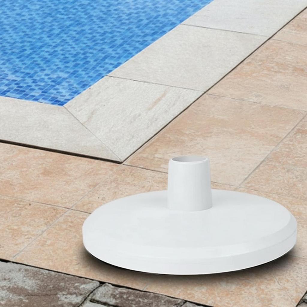 White Pool Skimmer Vacuum Plate Plastic Premium Slim