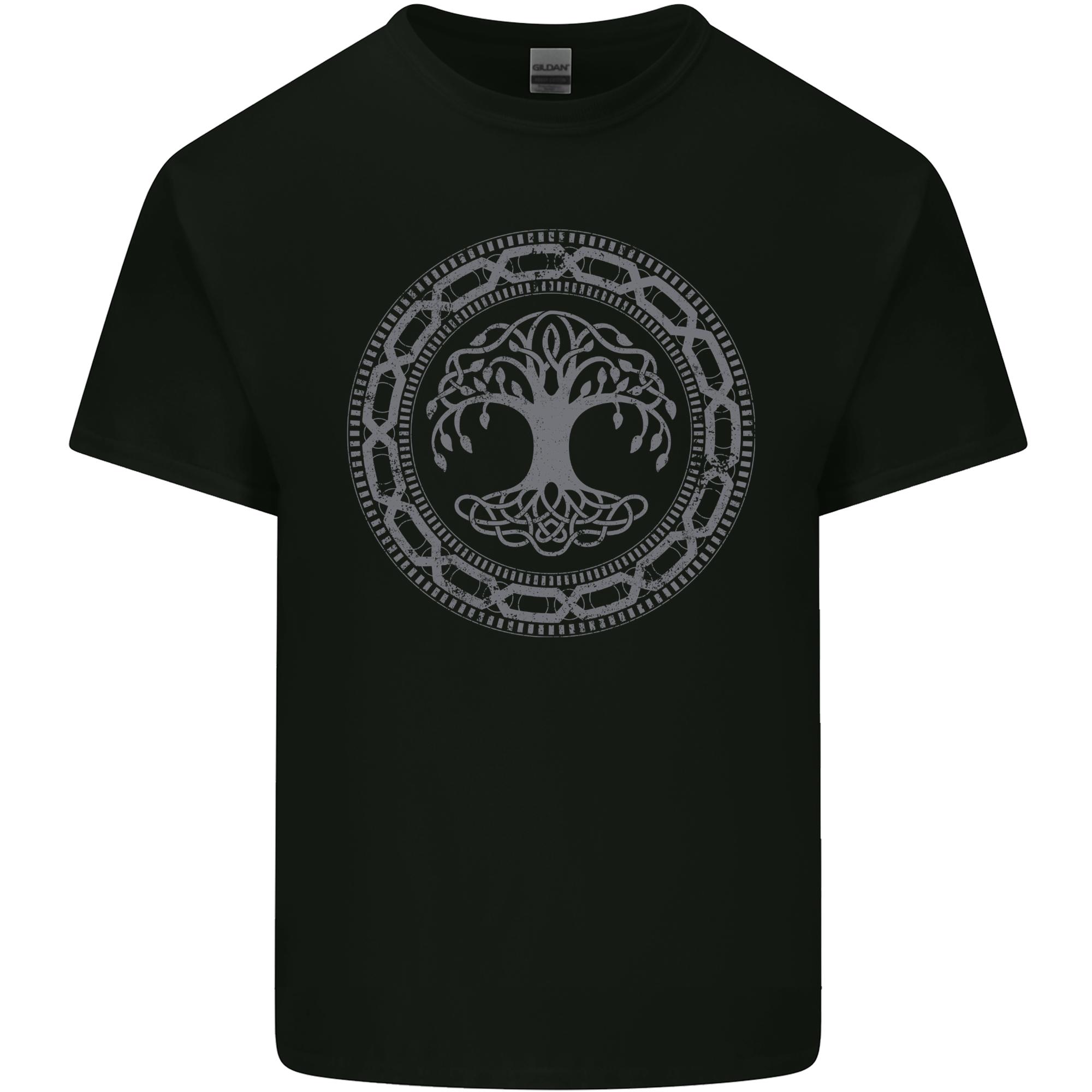 Viking Symbol Yggdrasil Grey Gym Unisexs Light Cotton TShirt S