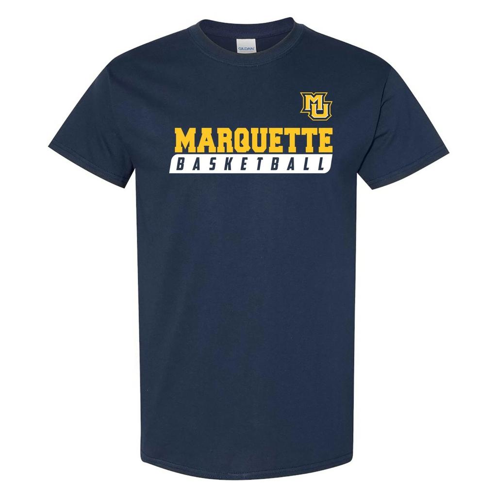 Marquette Golden Eagles Basketball Slant T-Shirt - Navy