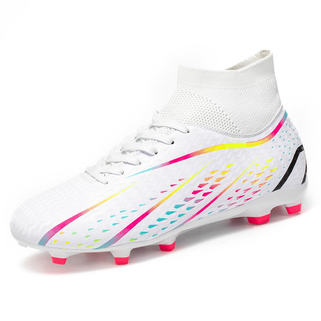 Foreign trade high-top football shoes long broken nails Amazon men's and women's football shoes grass field student training shoes