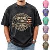 Men's Loose And Casual Flag-print T-shirt, Short Sleeve Shirt