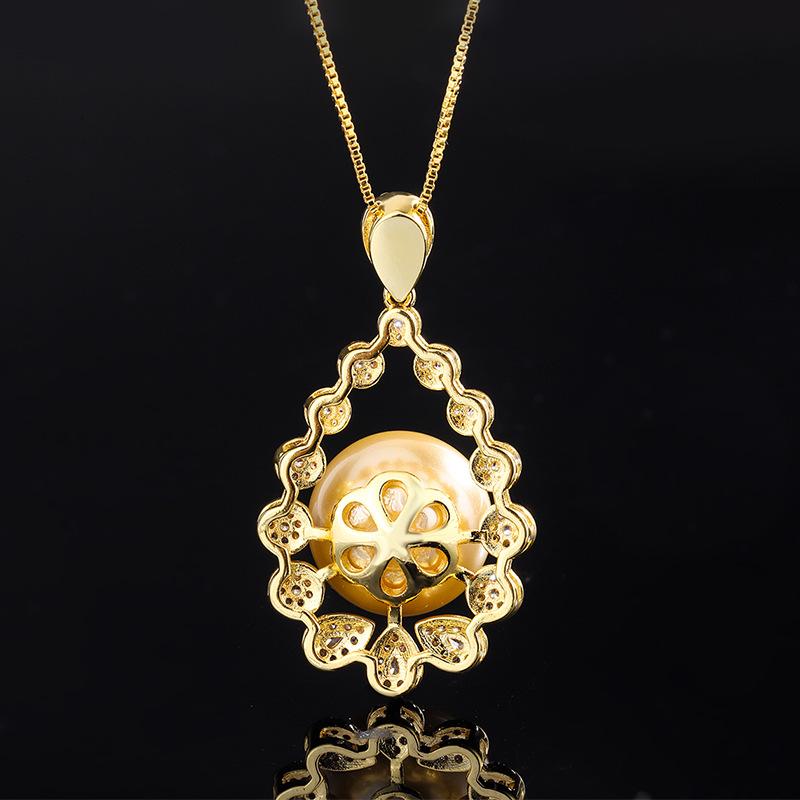 CMM Exquisite Zirkonia Silber Farbe Gold Farbe Anhänger Halskette für Frauen