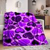 1pc Purple Heart Pattern Blanket Warm, Cozy, And Soft, Suitable for Sofas, Beds, Cars, And Office Use.Perfect for Camping And Travel, Making It a Grea