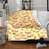 1pc Autumn Foxes Blanket, Lightweight Flannel Throw Blanket for Sofa, Bed, Travel, Camping, Living Room, Office, Couch038
