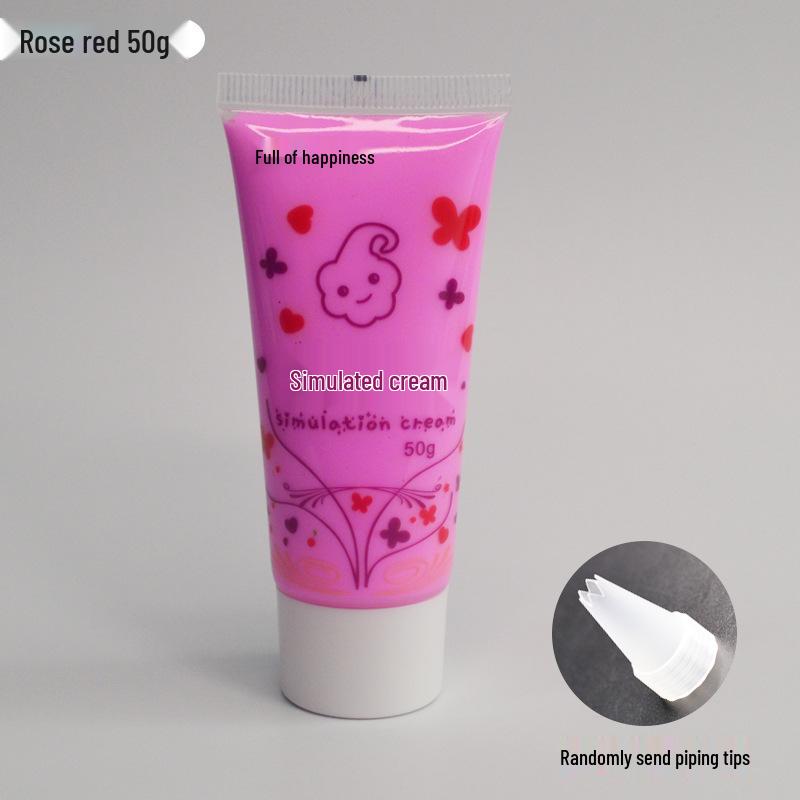 Cream Glue DIY Kit for Photo Frames  Phone Cases: Handmade Craft Set with Simulation Cream Accessories 50ml