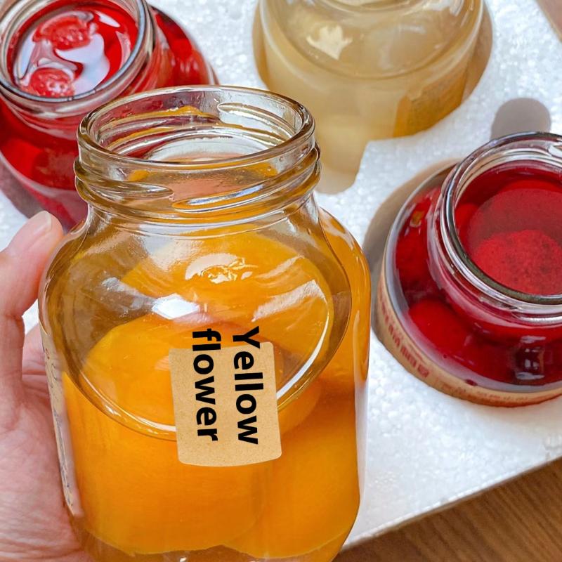 260/320/420/800 Stück Kraft Aufkleber Leere Etiketten Büro Etiketten Küche Lebensmittelglas Glasflasche Klassifizierungsaufkleber