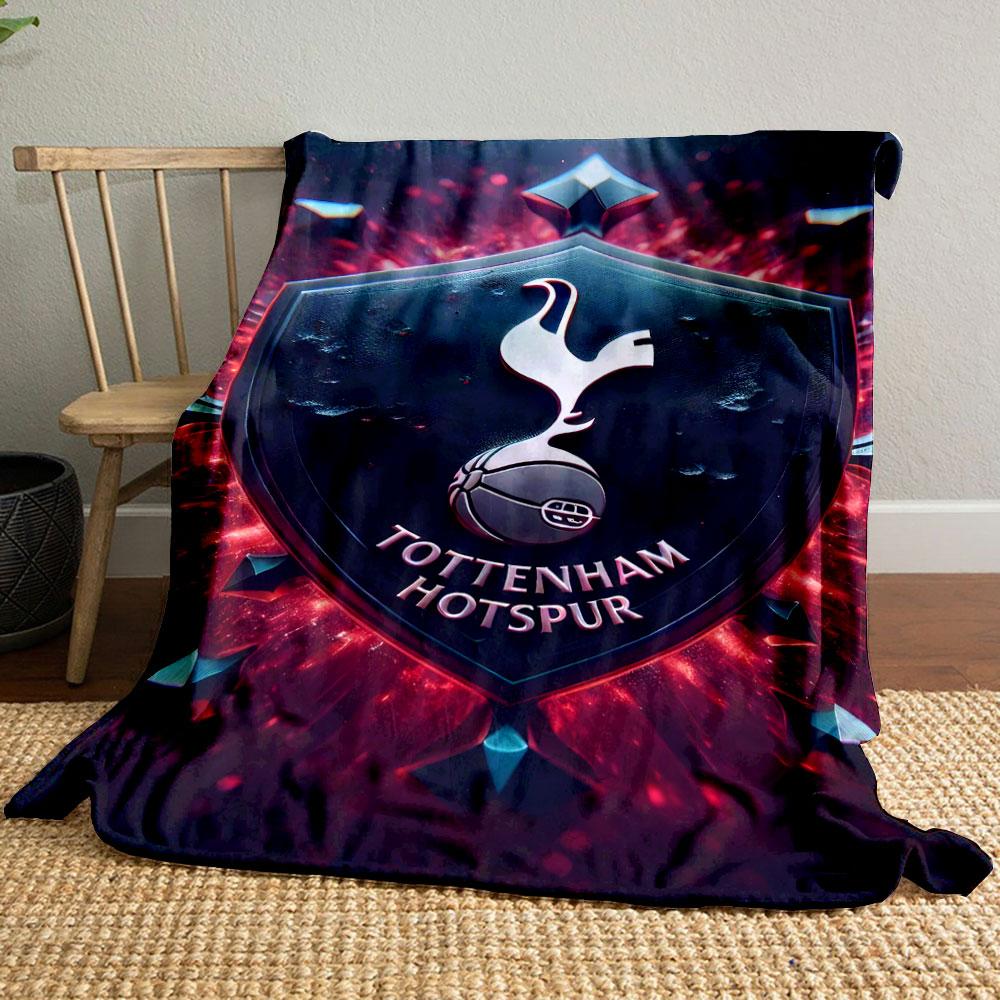 Tottenham Hotspur Logo Design Patterned blanket, flannel, suitable for all seasons, home decor, warm and cozy
