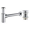 Brass Gold Basin Pop Up Drain Black Sink Siphon Drains With Spillway Spring Type Odor-proof Lower Wall Drain Pipe Drain Waste