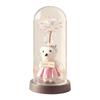 Eternal Gold Foil Rose Bear With Acrylic Cover Colorful Creative Golden Gift Valentine's Decoration Day Bouquet Ornament P5M7