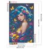 Butterfly Girl Full DIY 5D Round Drill Gem Art Diamond Painting Kits for Adults Home Decor Art Diamond Painting 15.75x23.62in