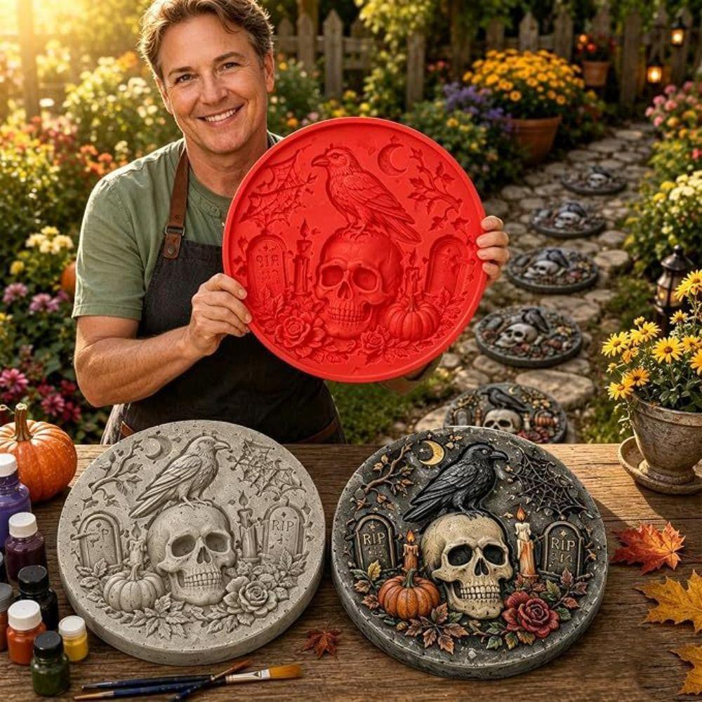 Resin Material Stepping Stone Mold DIY Mold Pumpkin Mold Halloween Mold Walkway Path