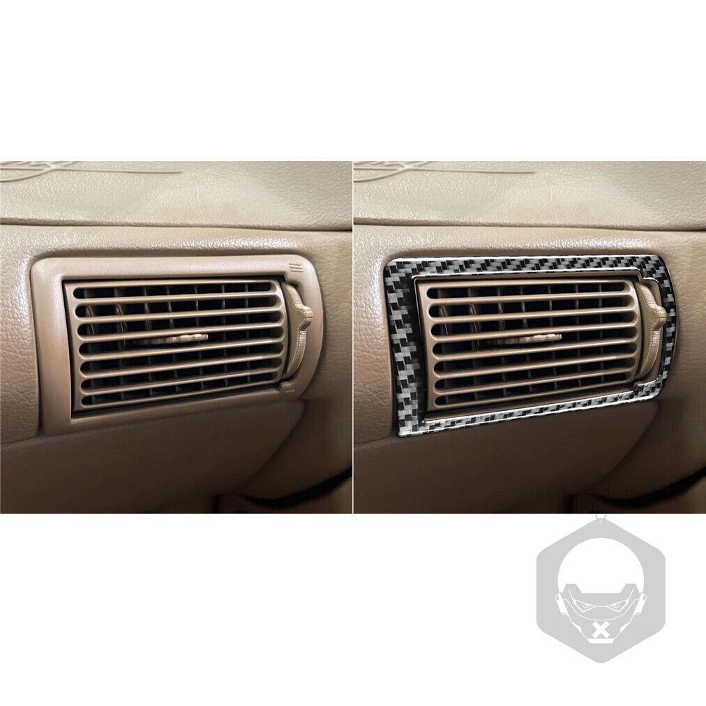 Real Carbon Fiber Dashboard Side Air Vent Outlet Cover For Ford Mustang 1996-03