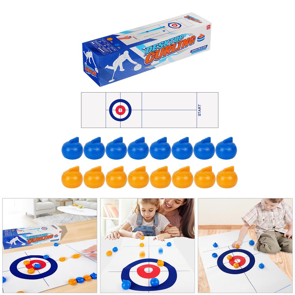Funny Tabletop Board Game Tabletop Curling Ball Game Indoor Kids Adults Sports Game for Adults Kids and Families