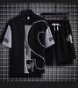Men's Summer Korean-Style Athletic Set Student-Fit Loose Short-Sleeve Top + Cropped Pants Simple Two-Piece Set