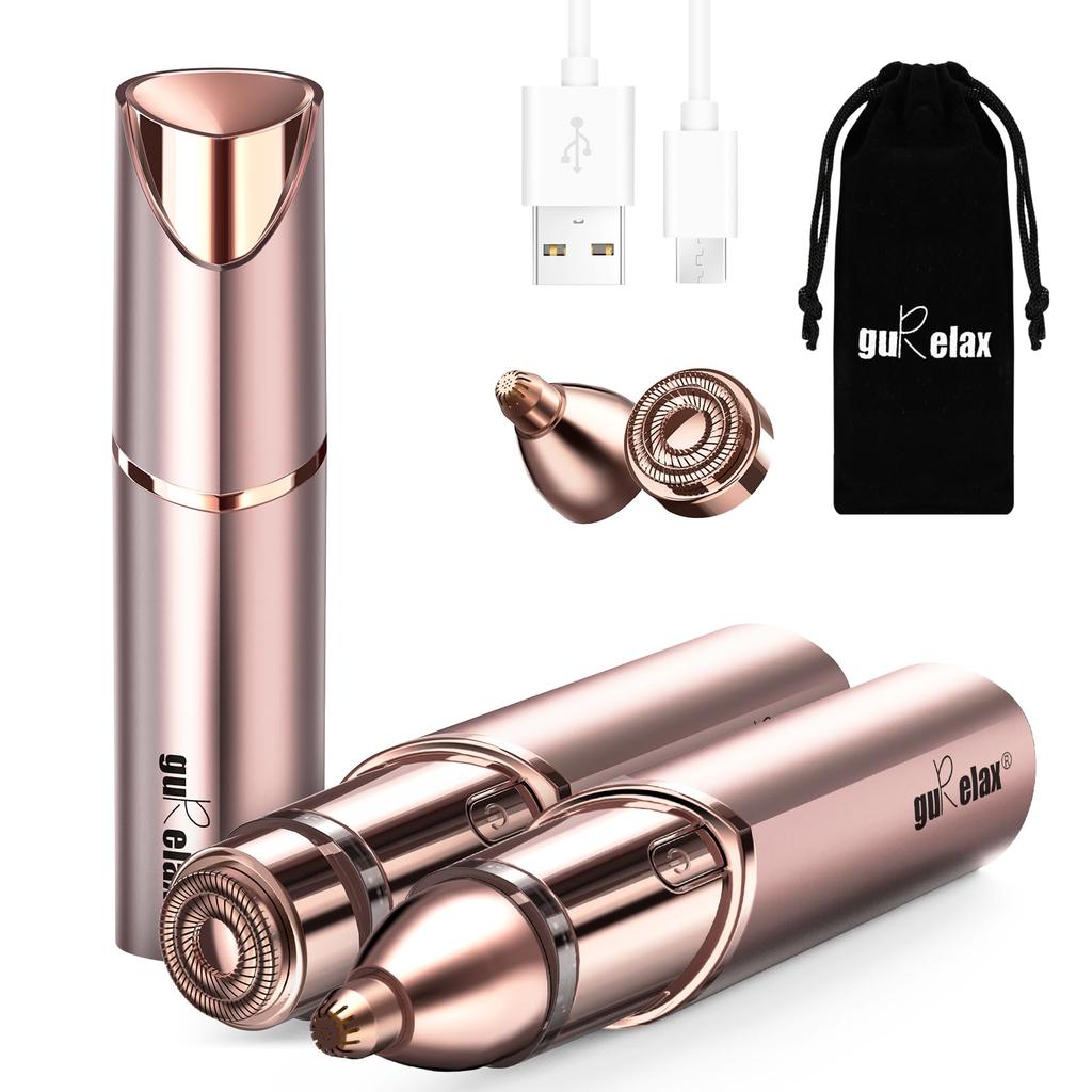 Electric Facial IPX6 LED 2 Replacement Heads Women's Shaver, Hairless, Waterproof, Light,