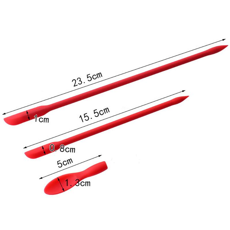 Mini Silicone Spatula Thin Jar Bottle Silicone Scraper Gadget Face Mask Brush Flexible Scraper Kitchen Utensils BPA Free