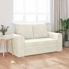 Cream Sleeper Sofa 148 X 71 X 83 Cm Velvet