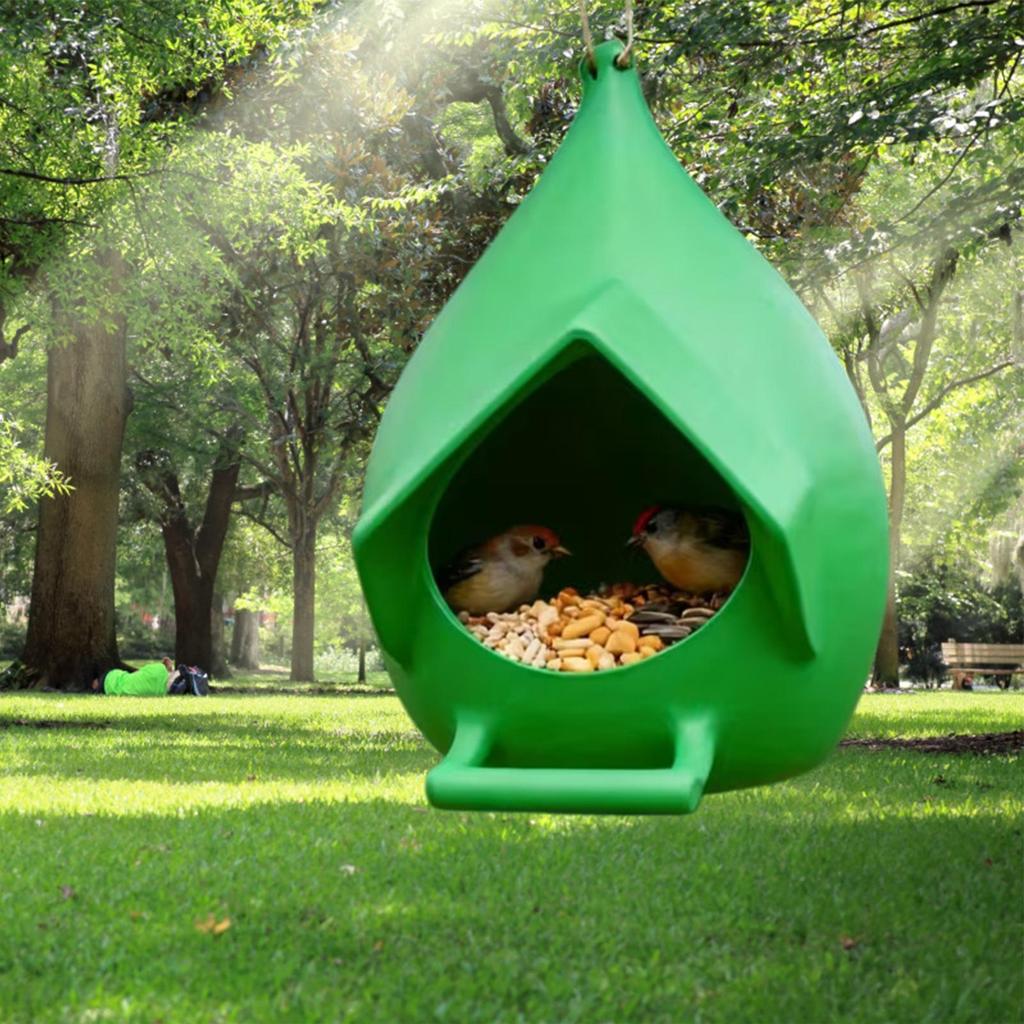Bird Feeder Outdoor Can Waterproof and Drainage Bird Feeder Outdoor Courtyard Wild Forest Eaves Feeders for Birds Rainproof Feed